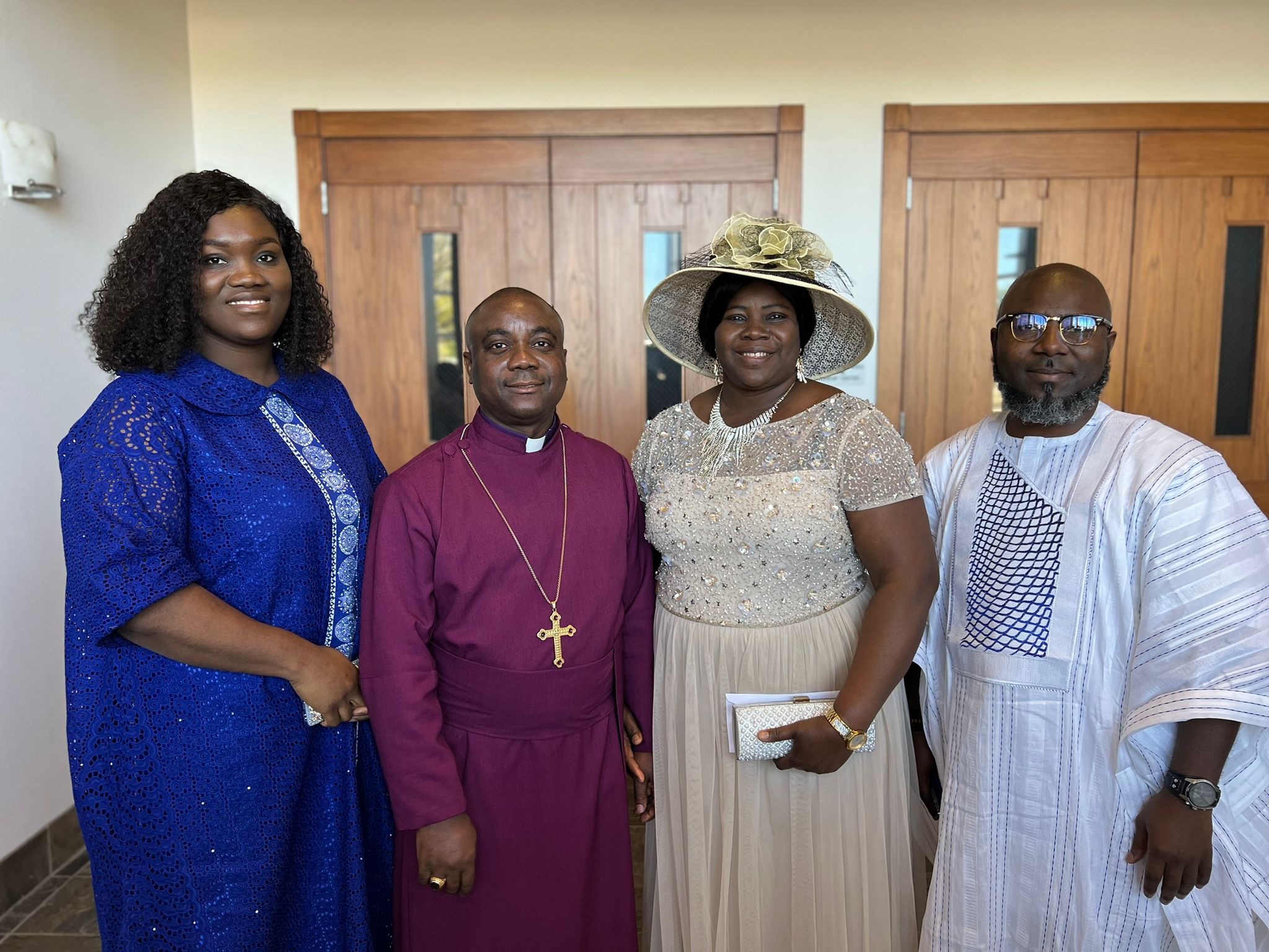 From left-right; Mrs Shaneka Omiyale, Rt. Rev. Celestine Irona, Missionary Bishop–CONNAM & Wife; Mr Charles Omiyale